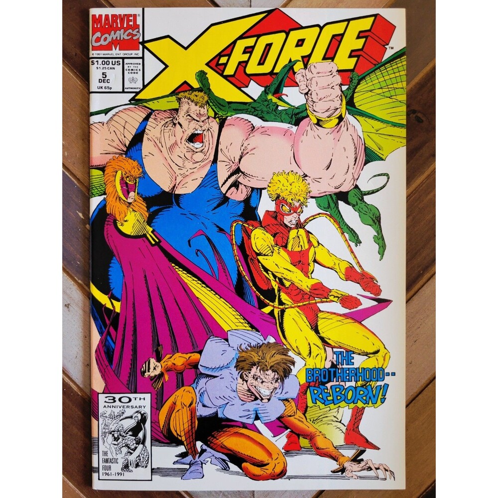 X-Force #5 VF- (Marvel 1991) Toad, Return of Sauron! Siryn Joins! By Rob Liefeld